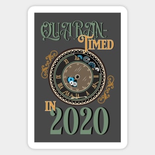 Quarantined in 2020 - Vintage Clock - Victorian Style Sticker